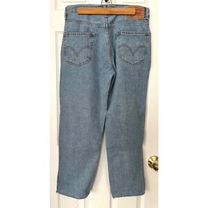 Mens Levis Denim Jeans pants 550  34x27 relaxed fit 100% cotton raw hem